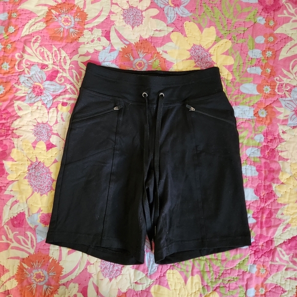 Hyba Stretchy Black Bermuda Bike Shorts High Waisted Rise Yoga Gym Activewear - Picture 1 of 3